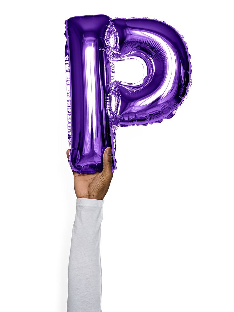 Capital letter P purple balloon