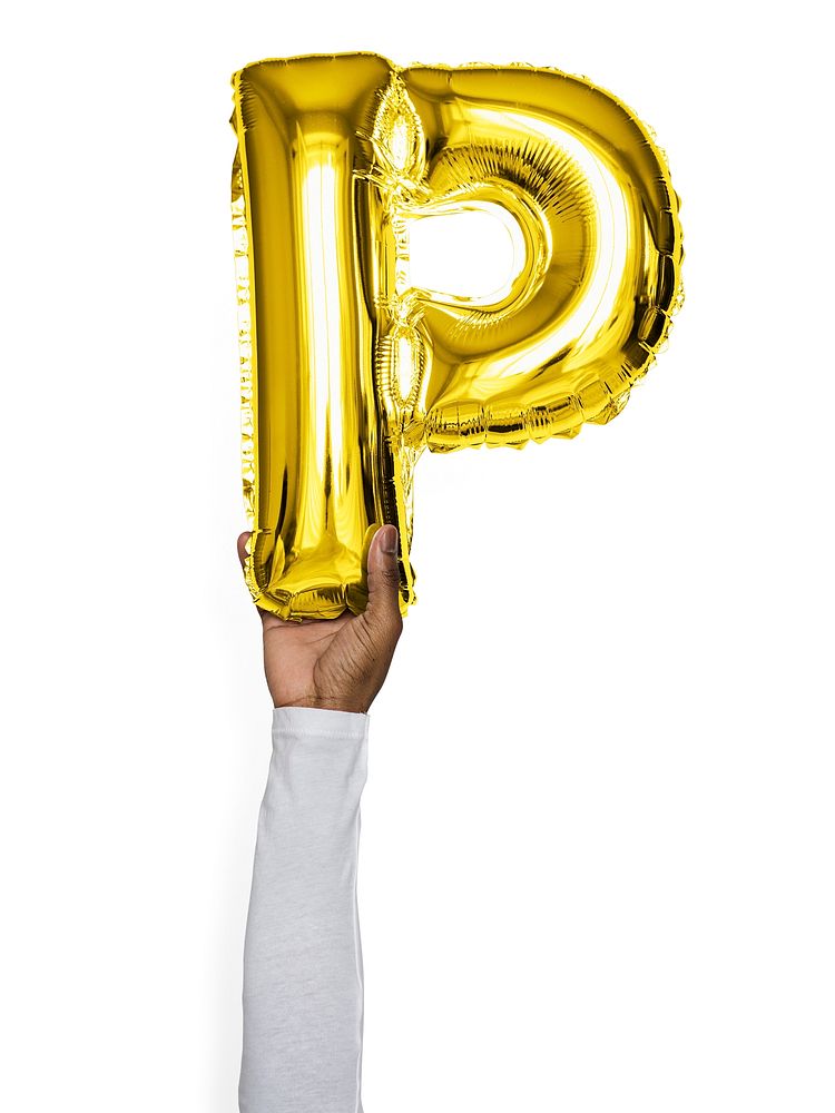 Capital letter P yellow balloon