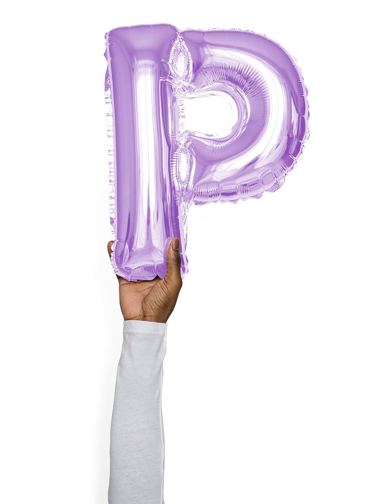 Capital letter P purple balloon