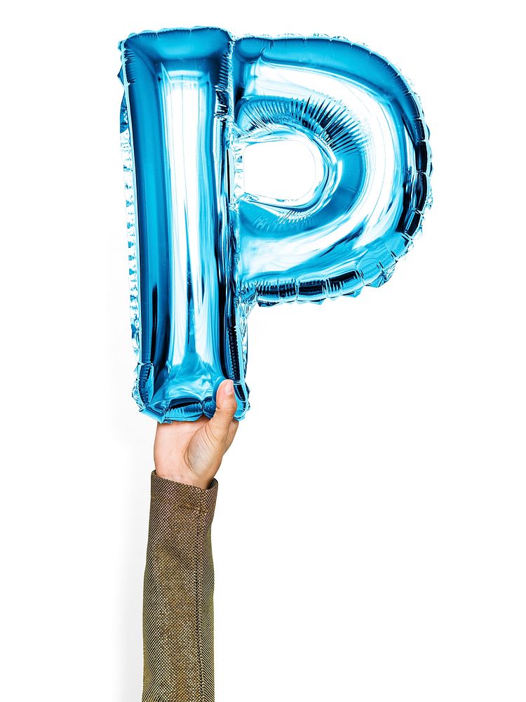 Capital letter P blue balloon