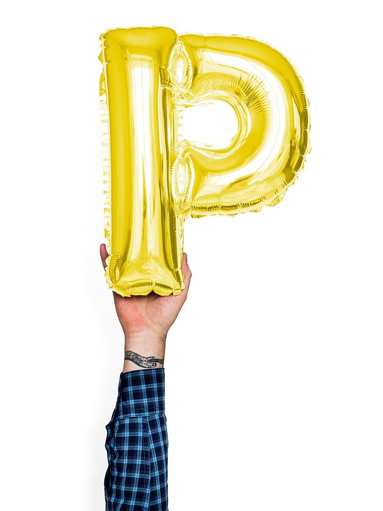 Capital letter P yellow balloon