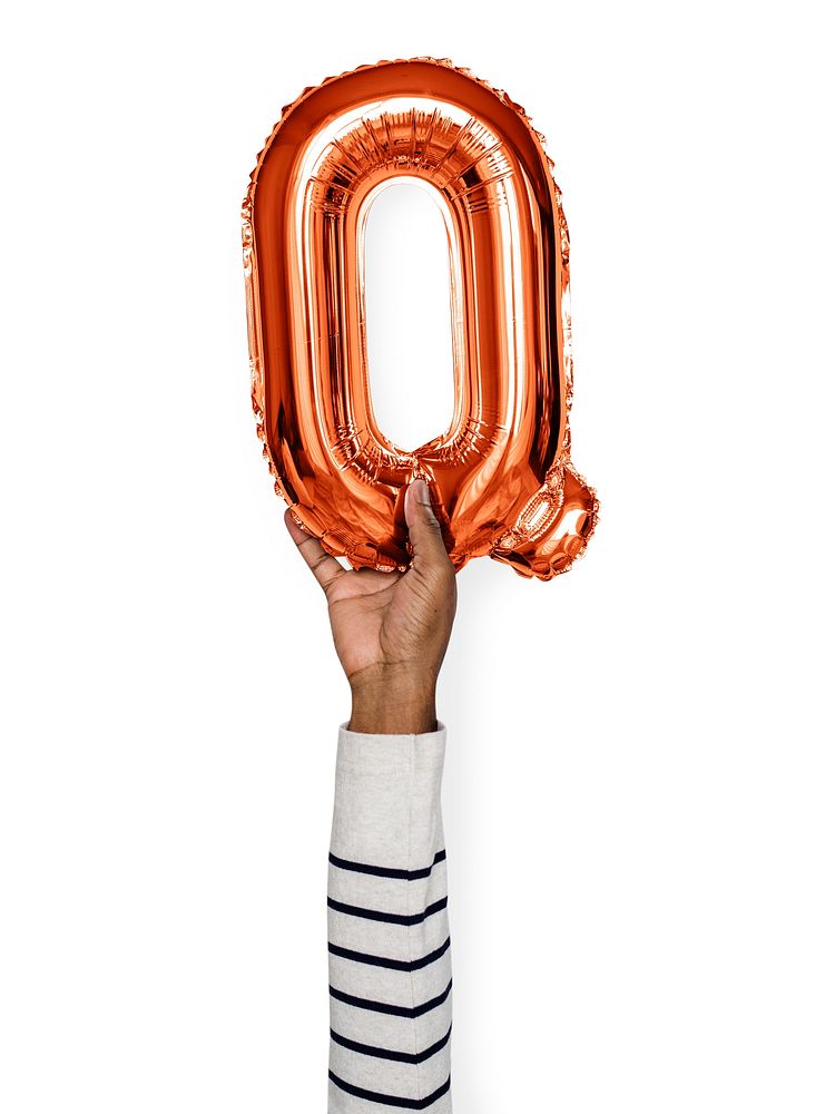 Capital letter Q orange balloon