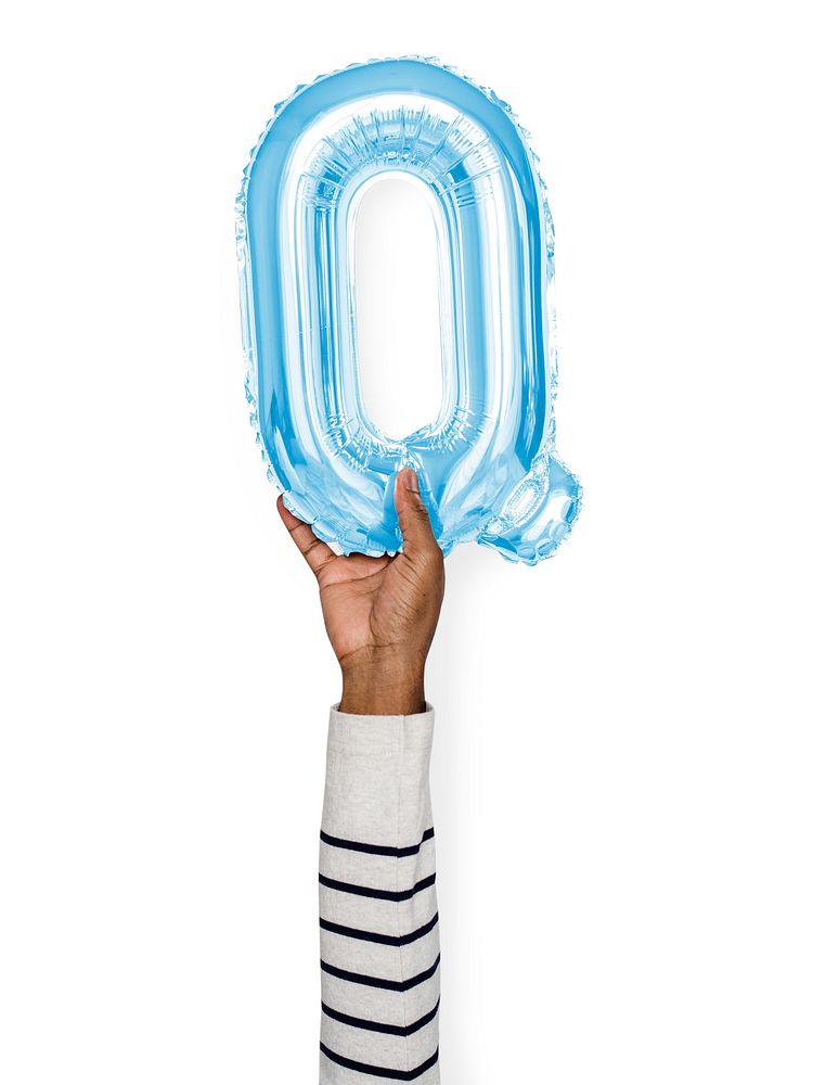 Capital letter Q blue balloon