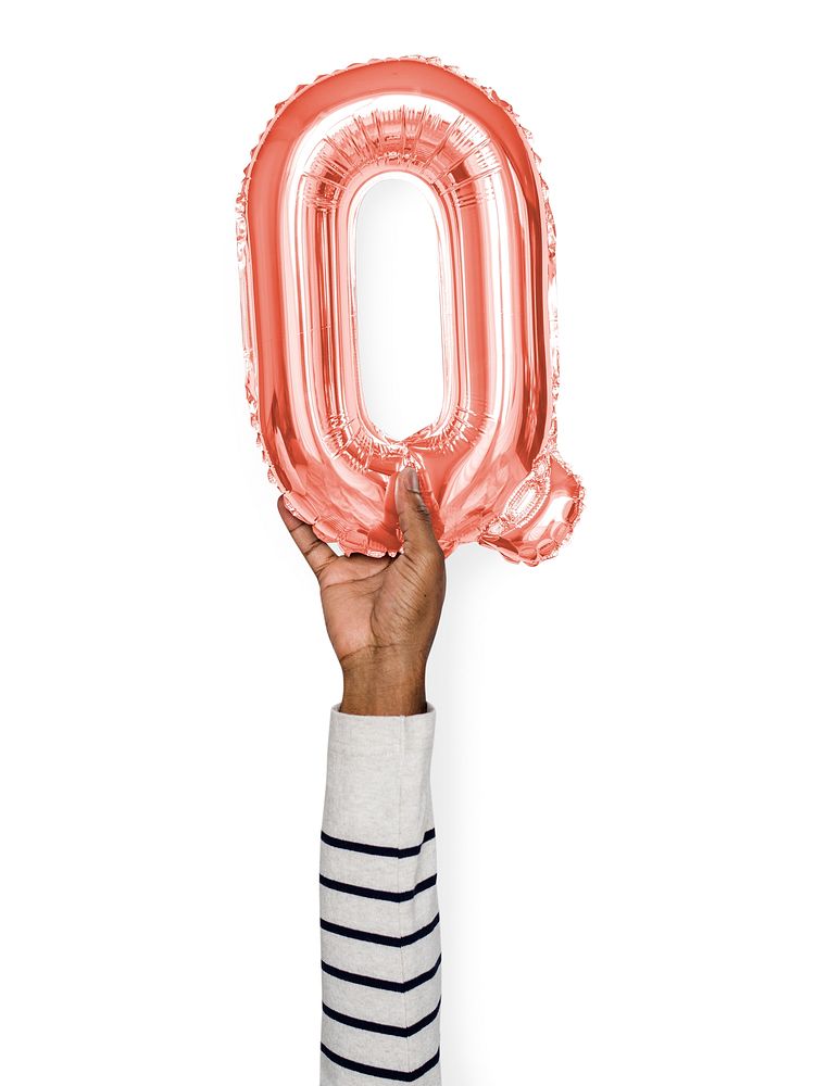 Capital letter Q pink balloon