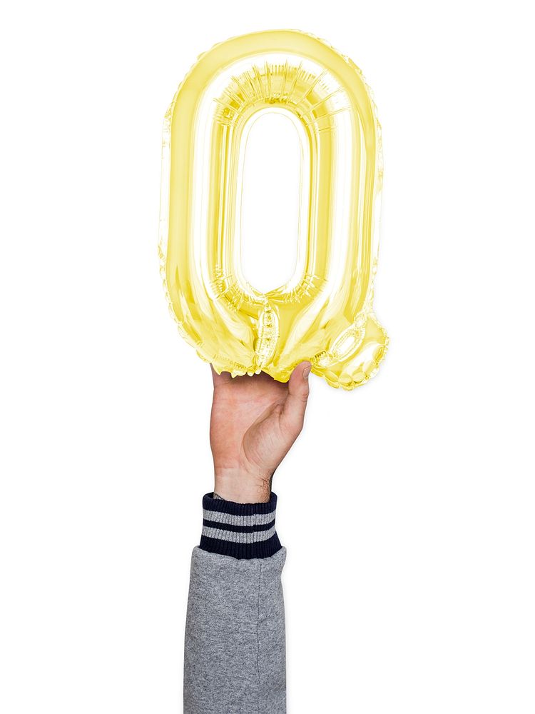 Capital letter Q yellow balloon