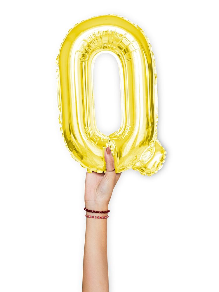 Capital letter Q yellow balloon