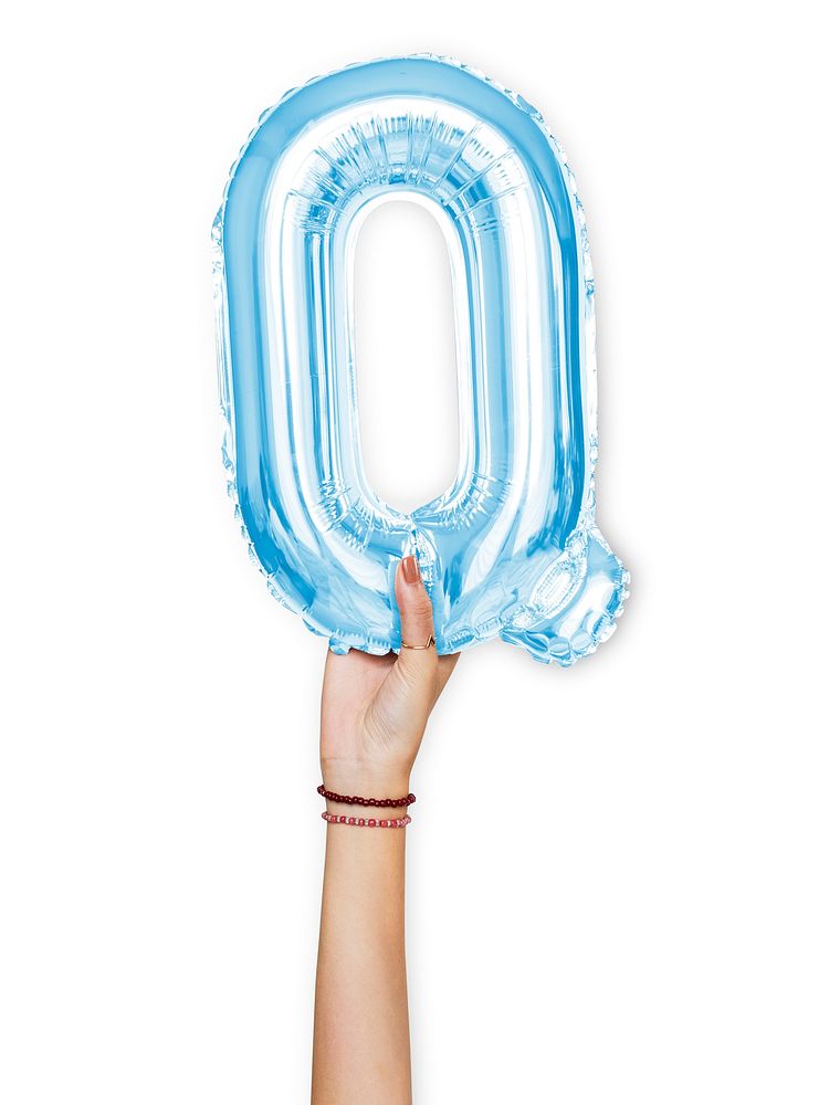 Capital letter Q blue balloon