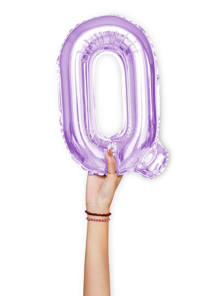 Capital letter Q purple balloon