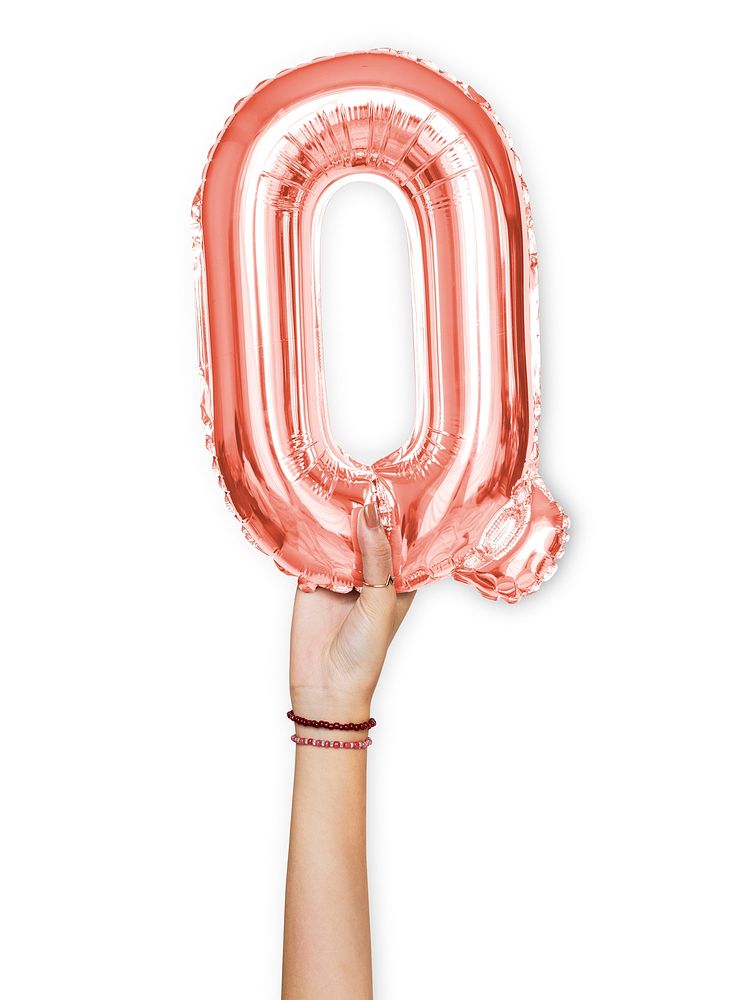 Capital letter Q pink balloon