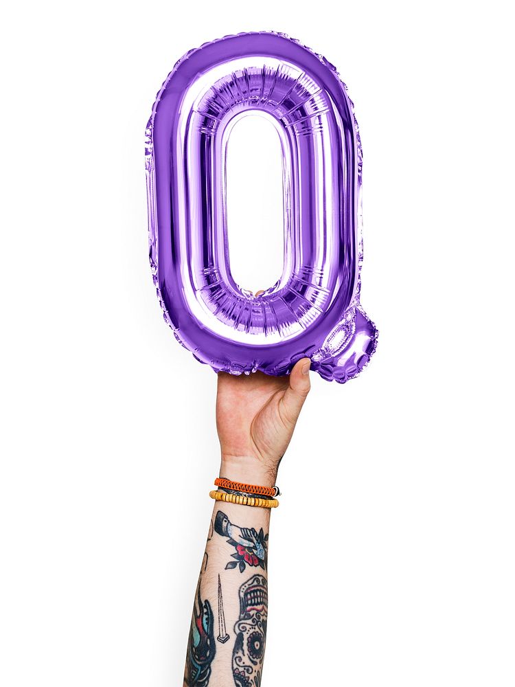 Capital letter Q purple balloon