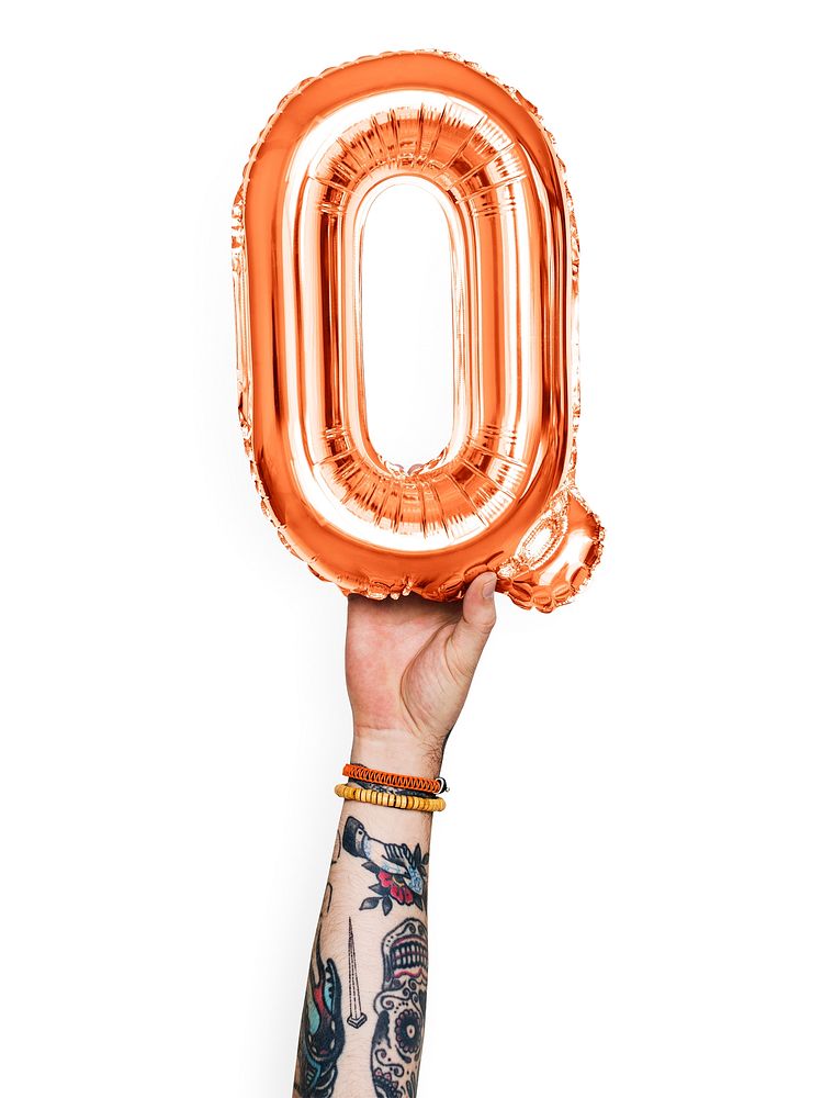 Capital letter Q orange balloon