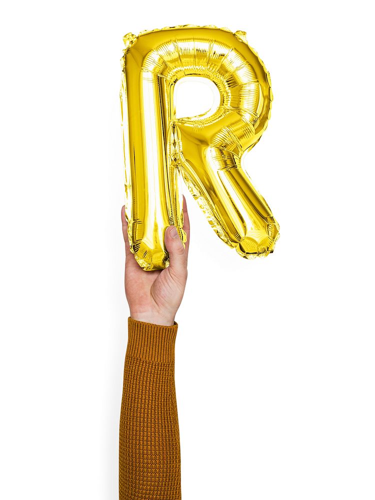 Capital letter R yellow balloon