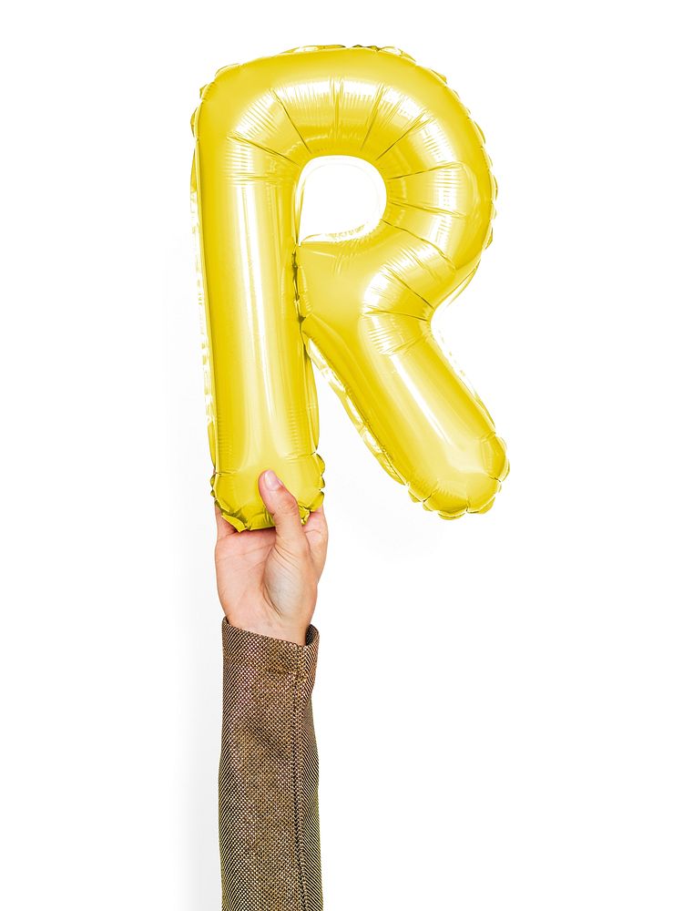Capital letter R yellow balloon