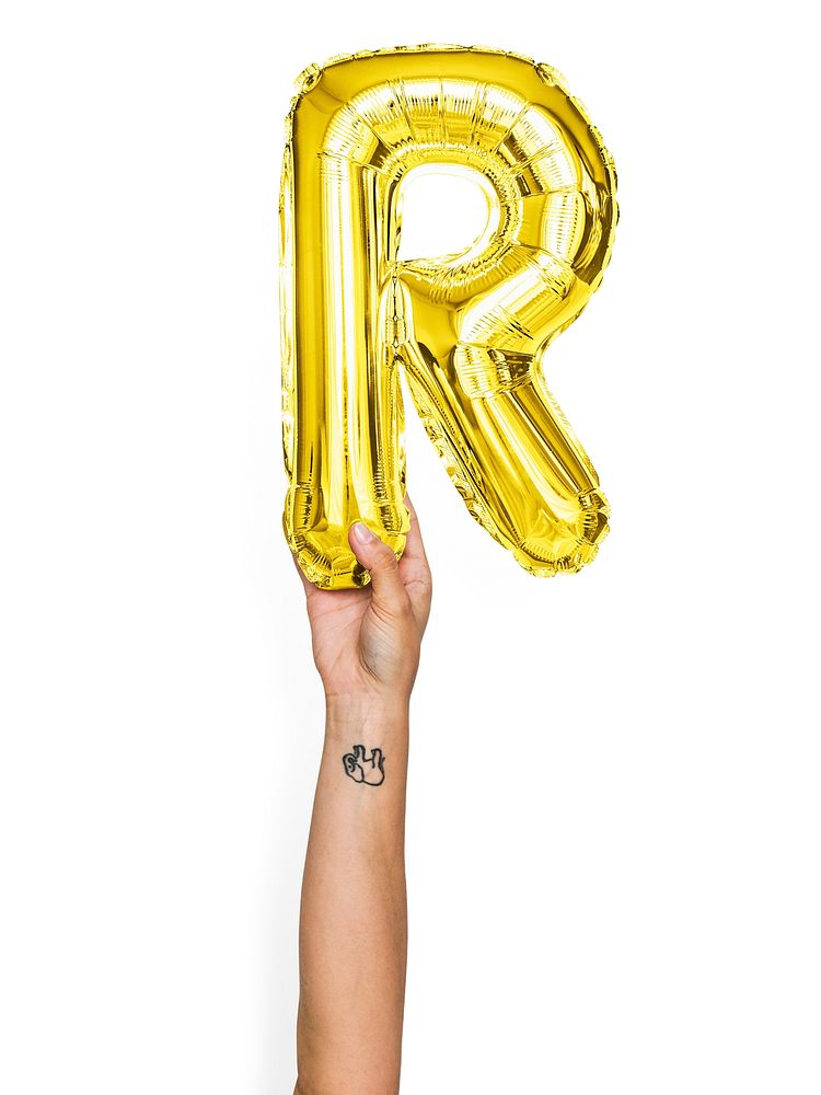 Capital letter R yellow balloon