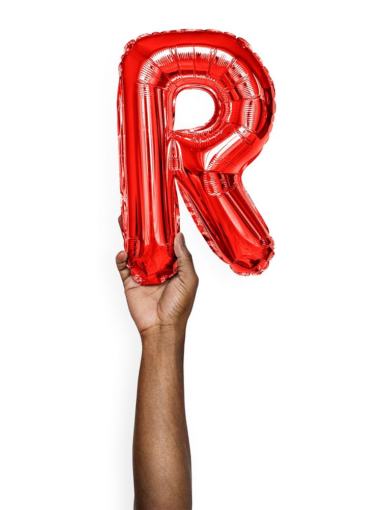Capital letter R red balloon