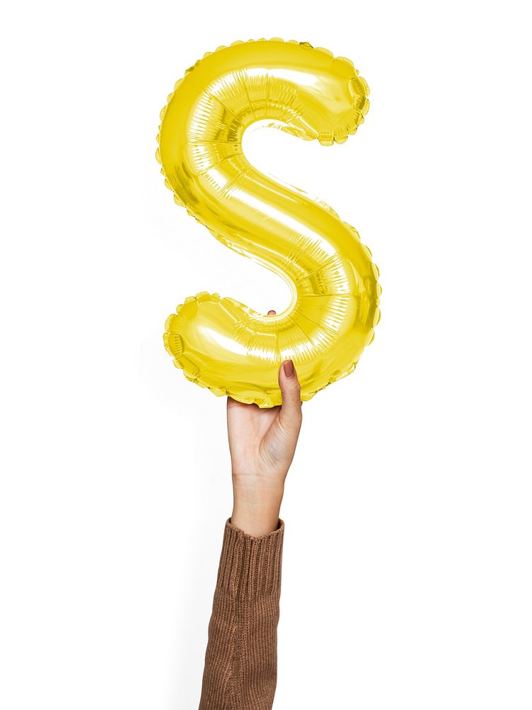 Capital letter S yellow balloon