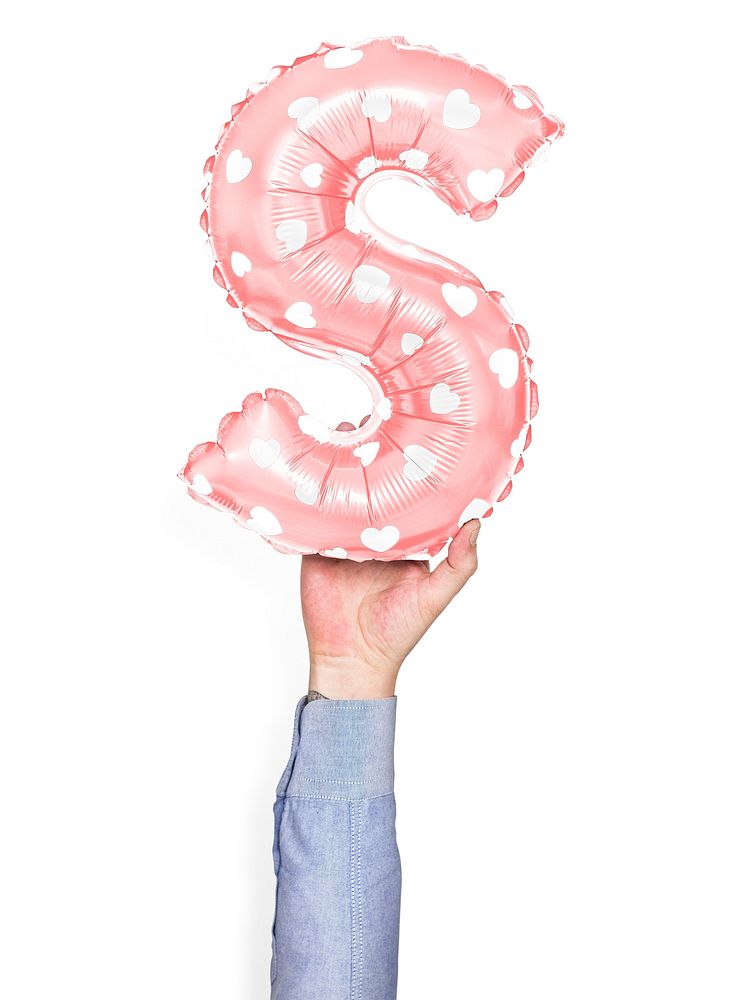 Capital letter S pink balloon