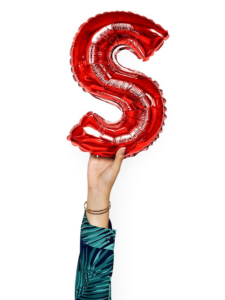 Capital letter S red balloon