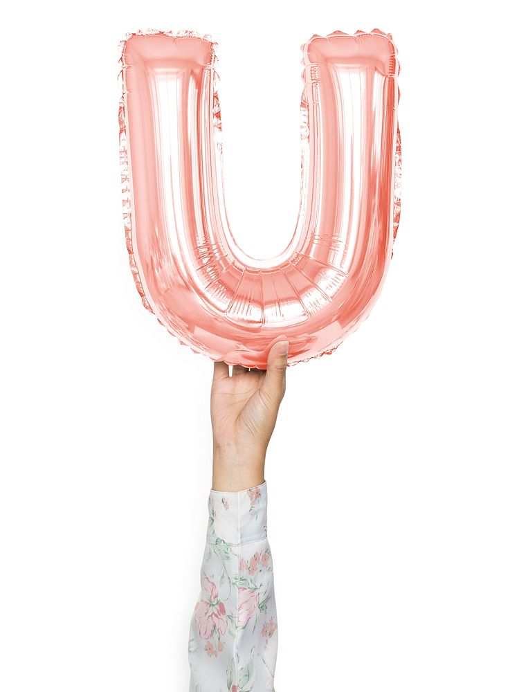 Capital letter U pink balloon