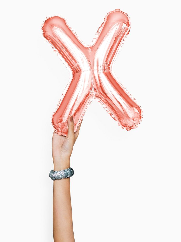 Capital letter X pink balloon