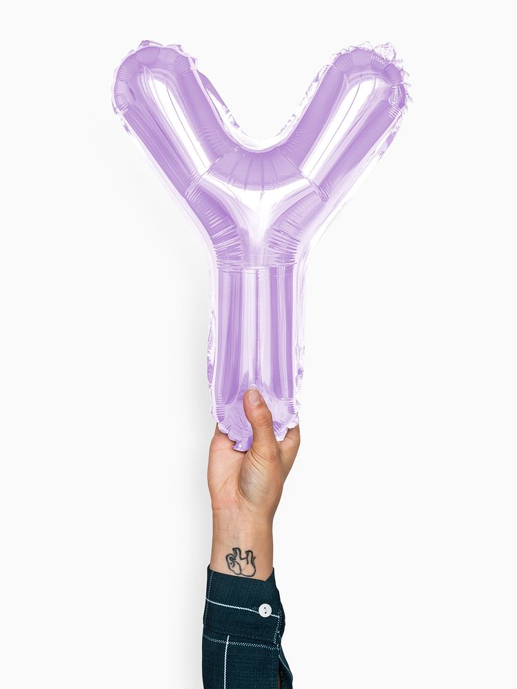 Capital letter Y purple balloon