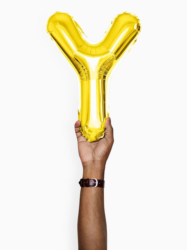 Capital letter Y yellow balloon