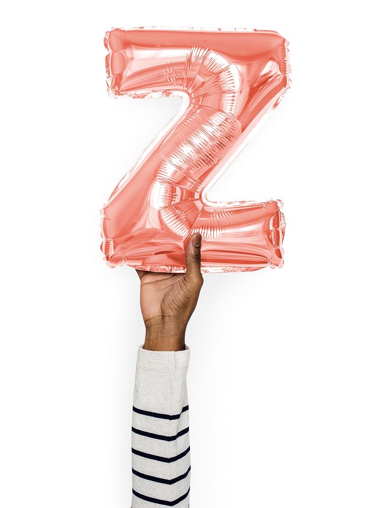 Capital letter Z pink balloon
