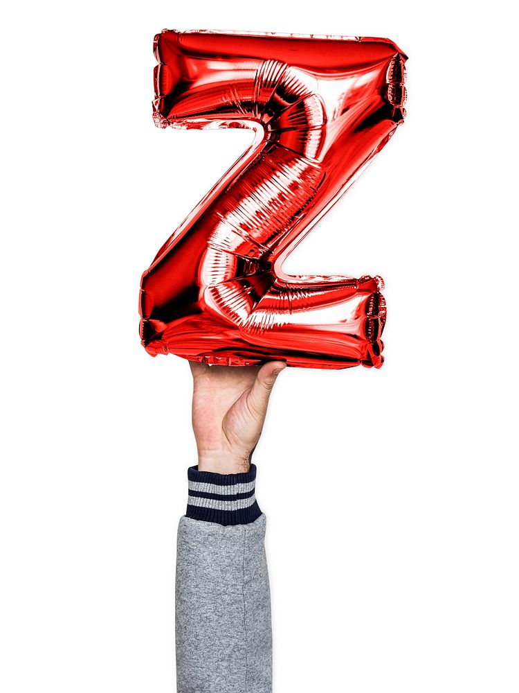 Capital letter Z red balloon