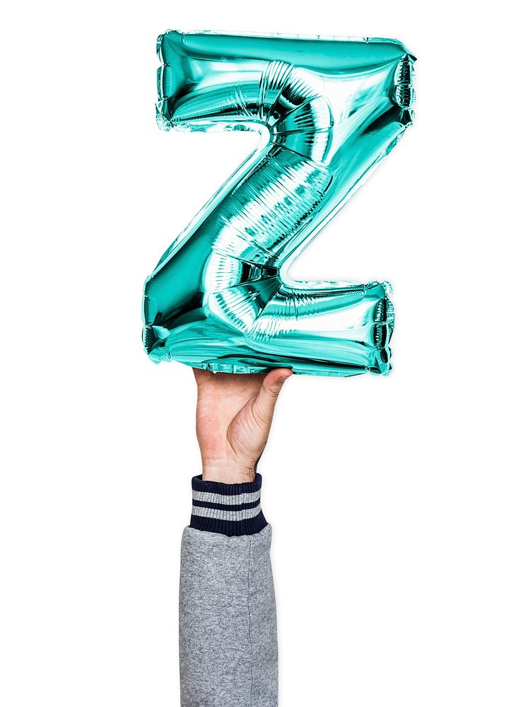 Capital letter Z green balloon