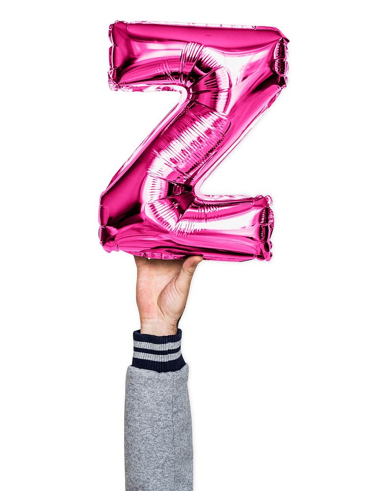 Capital letter Z pink balloon