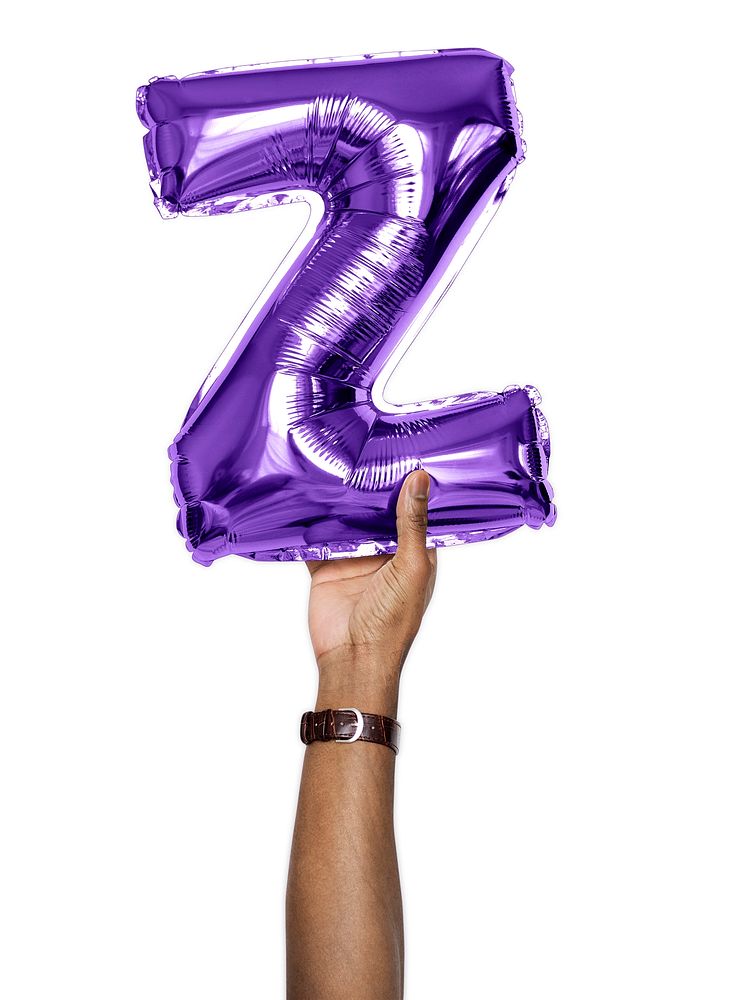 Capital letter Z purple balloon