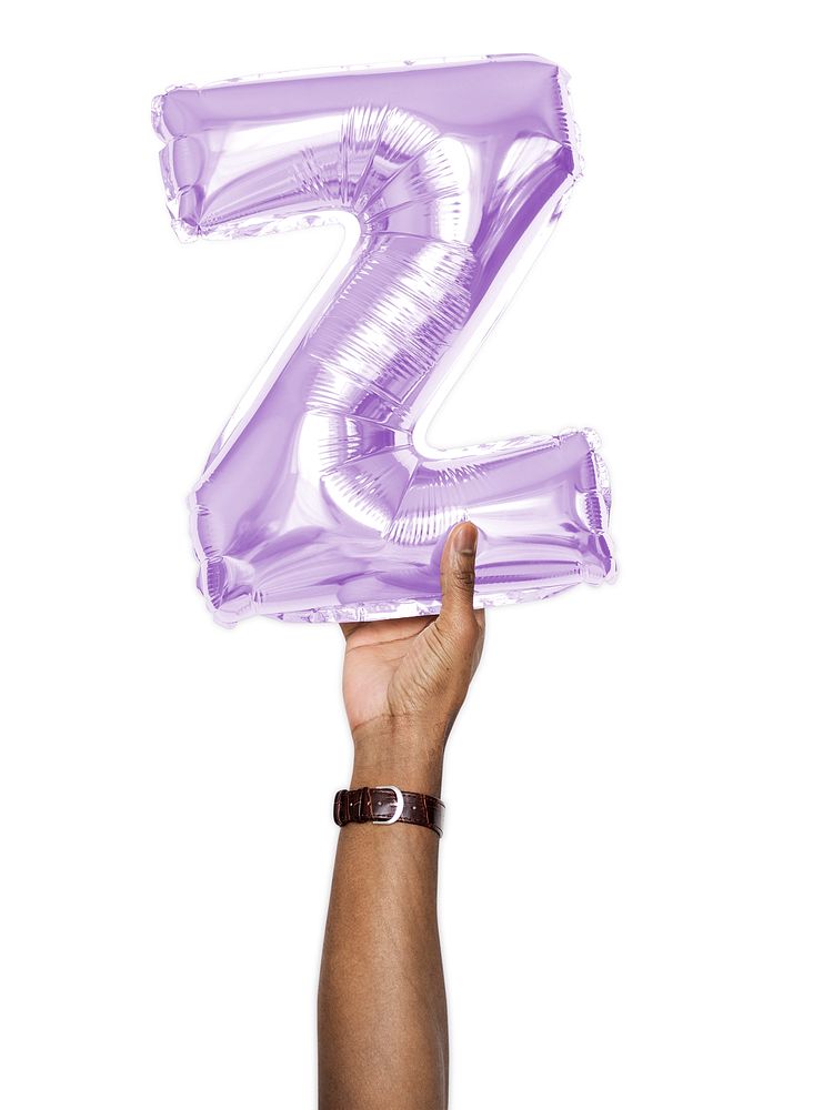 Capital letter Z purple balloon