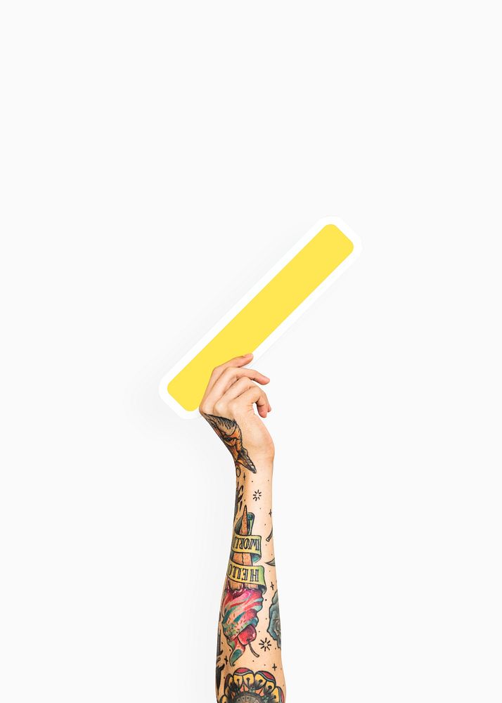 Hand holding a slash icon