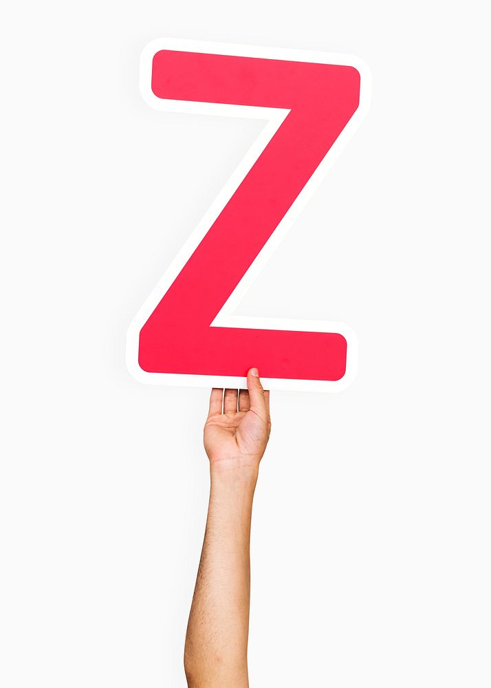 Hands holding the letter Z