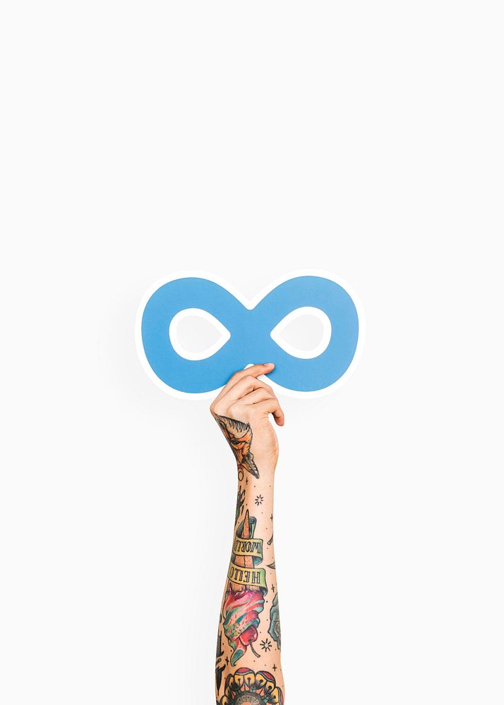 Hands holding infinity symbol