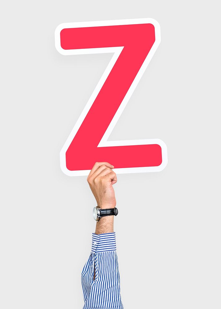 Hand holding letter Z sign