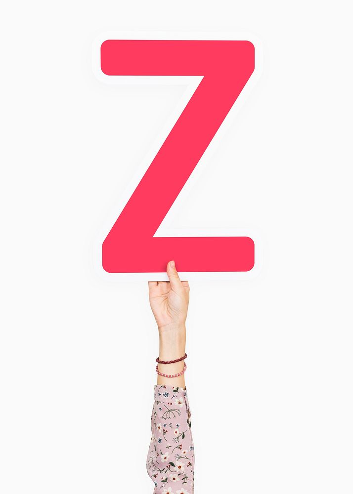 Hand holding letter Z sign