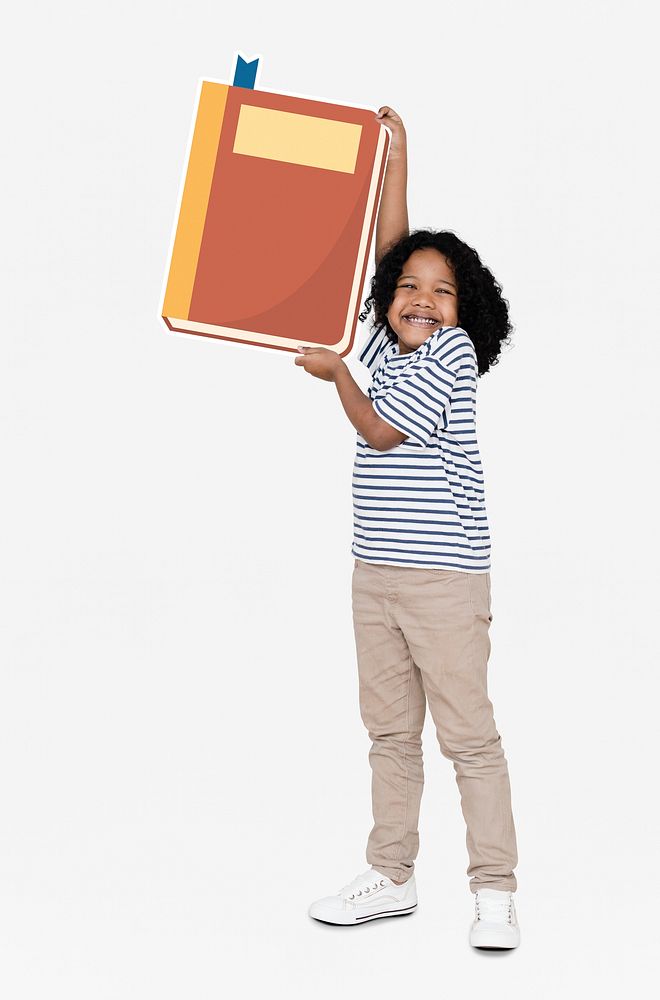 Cute kid holding a book