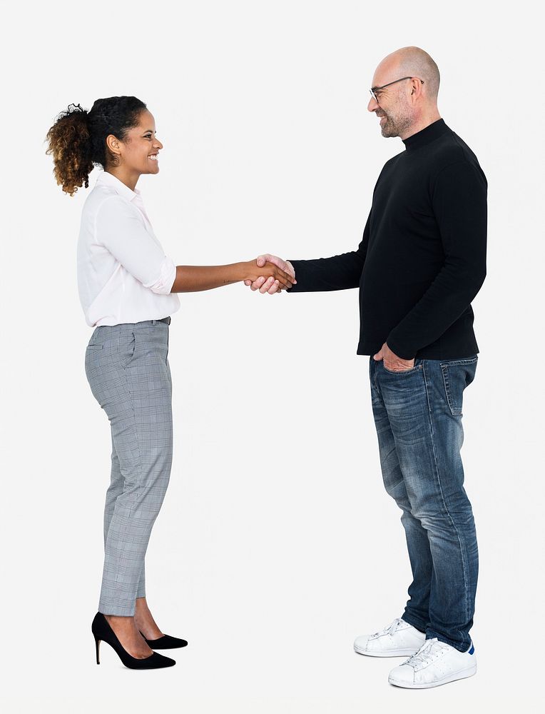 Business partners in a handshake