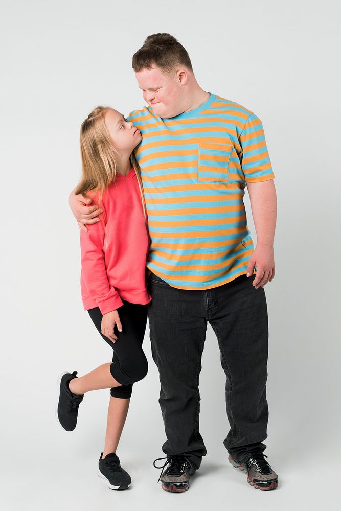 Cute siblings with down syndrome 