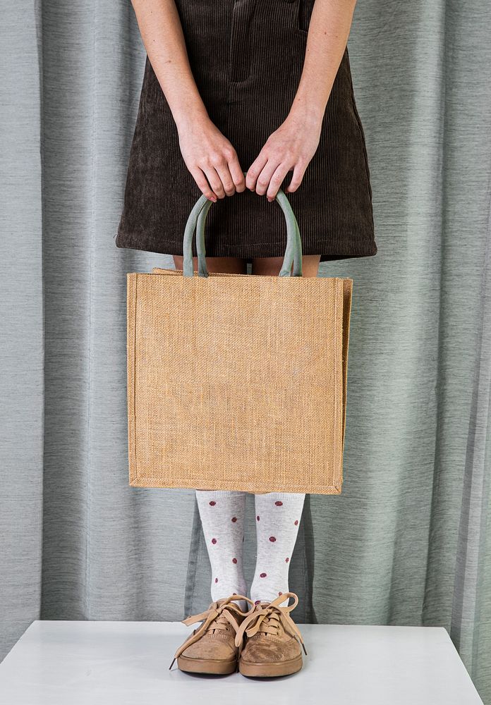 Woman with a tote bag