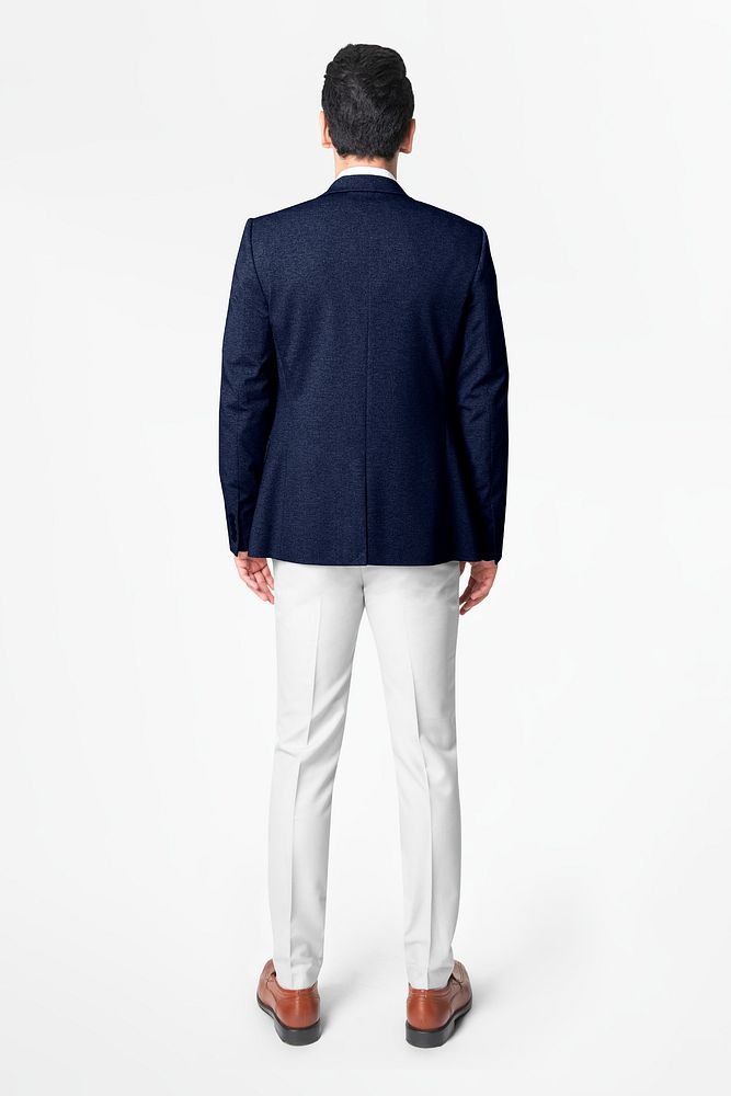 Men&rsquo;s blazer mockup psd business wear fashion rear view