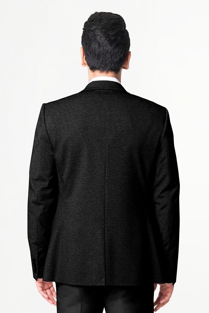 Men&rsquo;s blazer mockup psd business wear fashion rear view