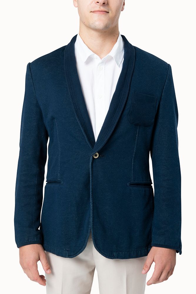 Navy business suit psd mockup men&rsquo;s apparel photoshoot