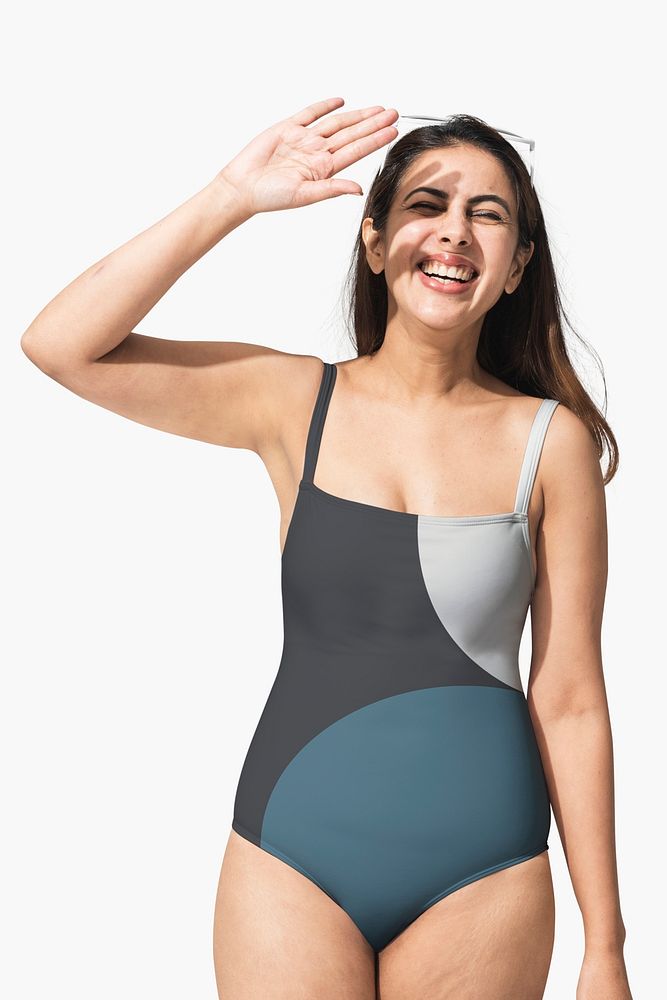 One-pieces swimsuit psd mockup women&rsquo;s swimwear