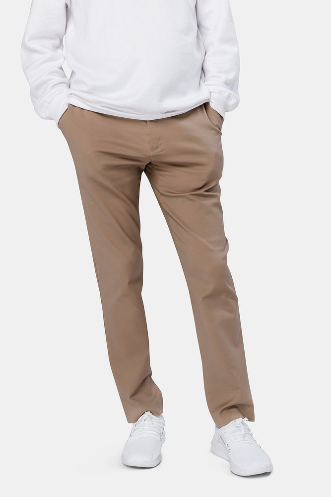 Brown pants mockup psd men&rsquo;s apparel 