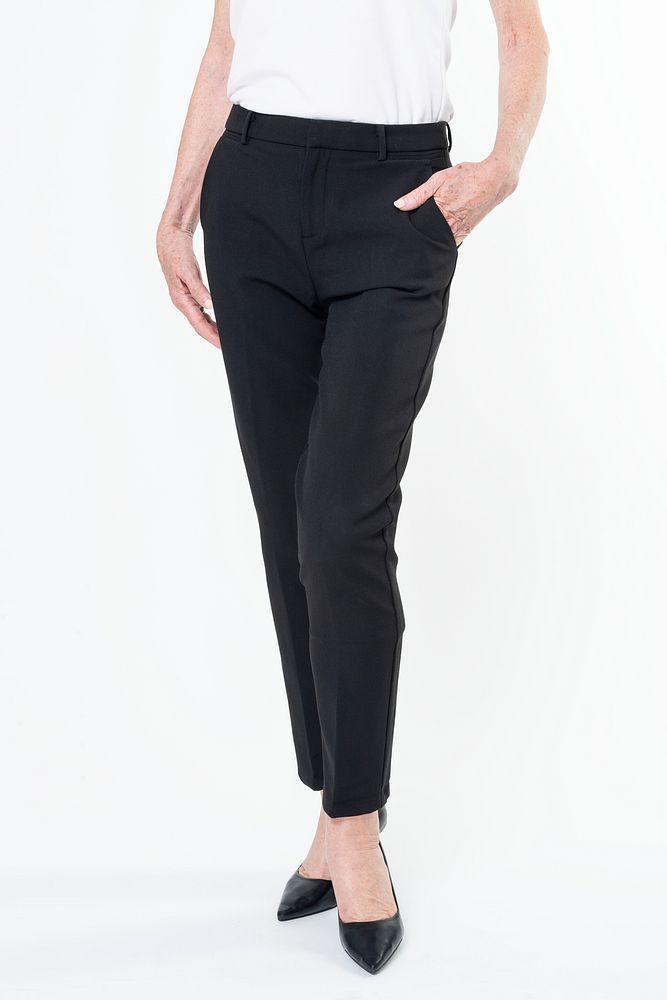 Black slack pants mockup psd women&rsquo;s business apparel