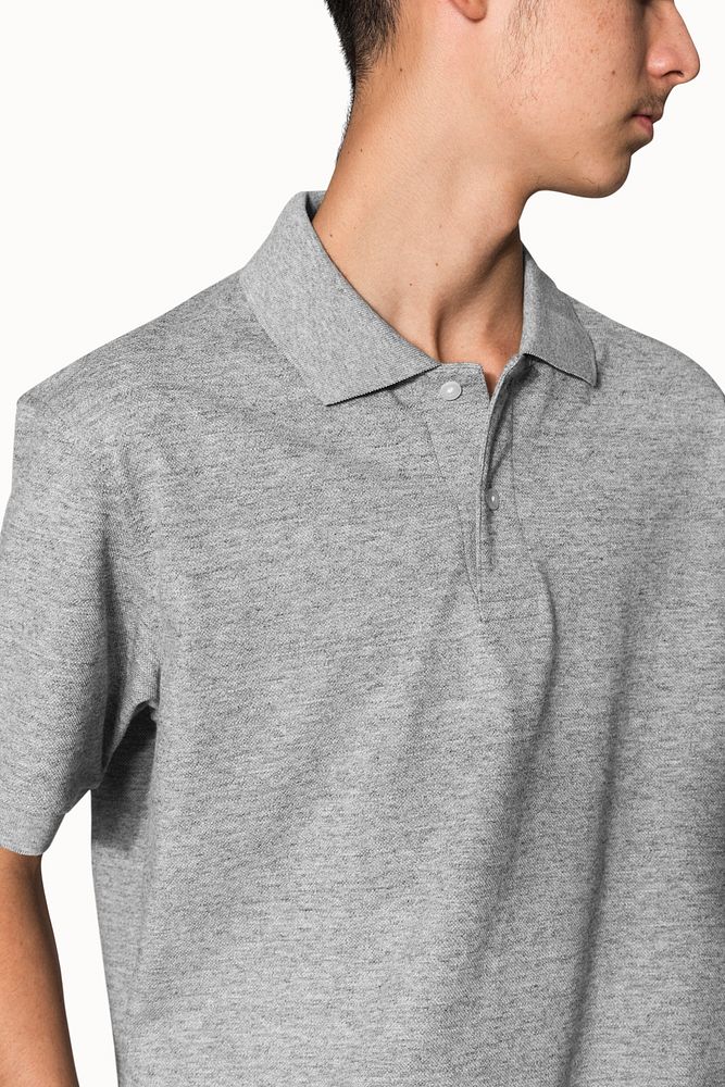 Gray polo t-shirt for boys youth apparel shoot