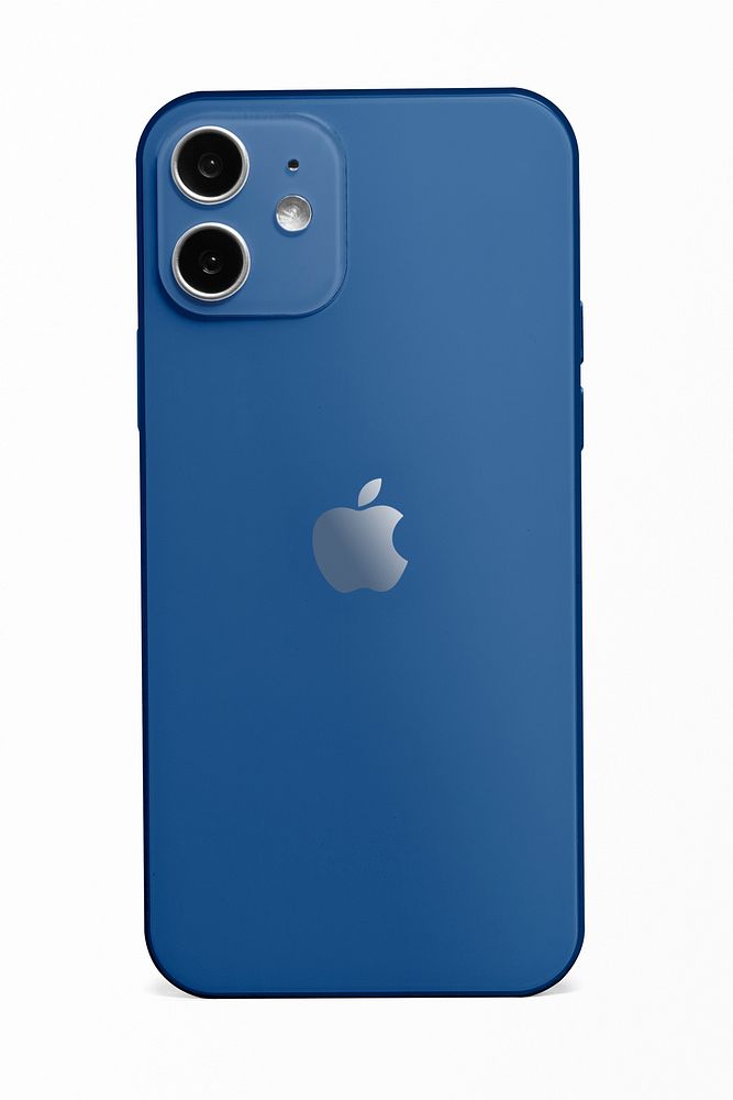 Blue Apple iPhone 12 rear view. NOVEMBER 12, 2020 - BANGKOK, THAILAND