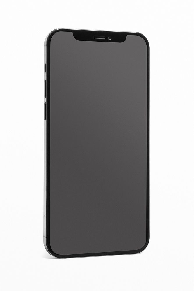 Black smartphone screen mockup psd innovative future technology